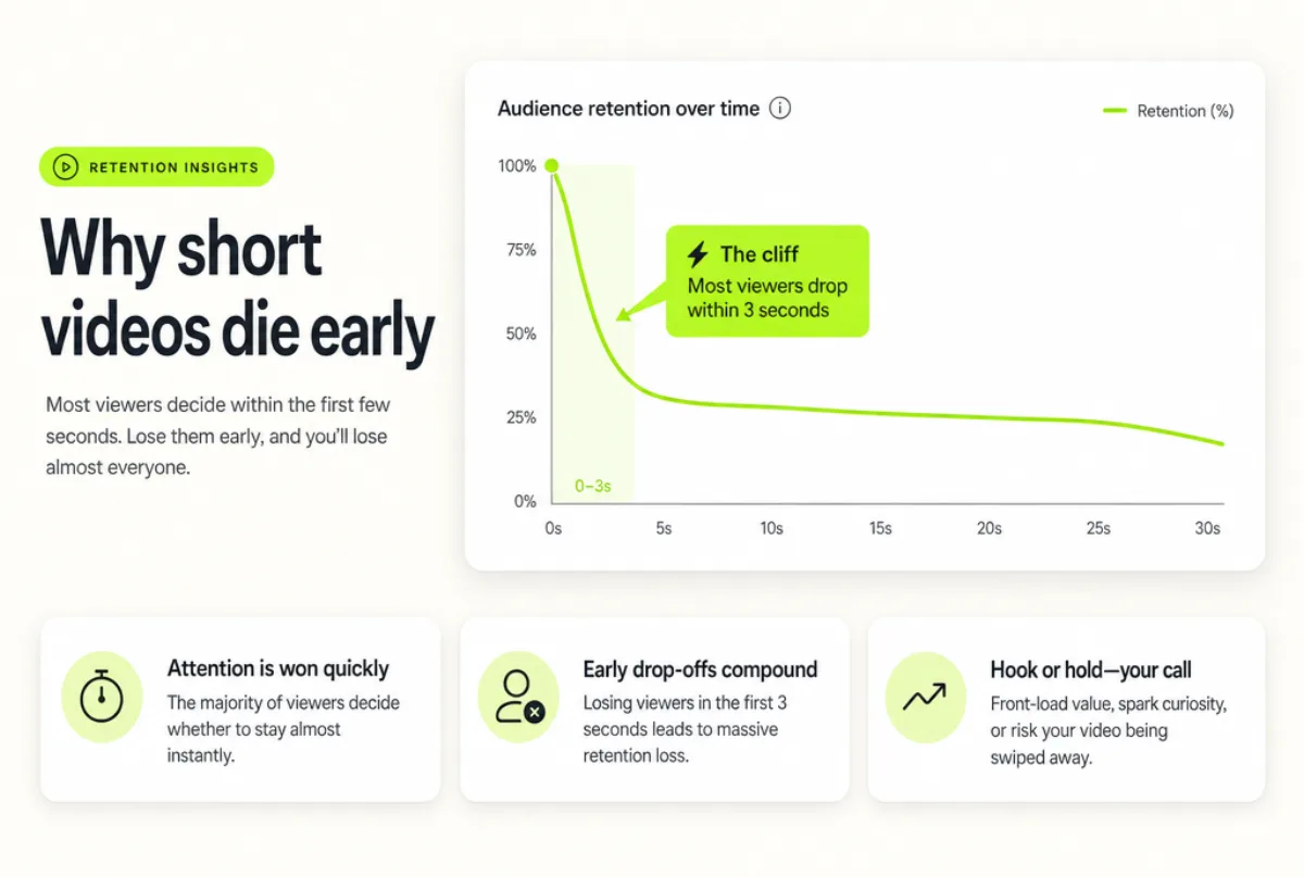 Why Most Short Videos Die Before Three Seconds